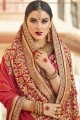 Red Art Silk, Net saree