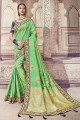 Light Green Heavy Banarasi Silk saree