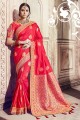 Latest Red Heavy Banarasi Silk saree