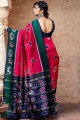 patola Weaving Silk Saree in Pink