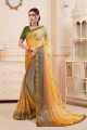 Beautiful Multi Yellow Khushi Brasso saree