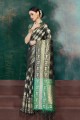 Black, Green Banarasi Silk saree