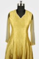 Golden Silk Anarkali Suit with dupatta