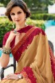 Indian Ethnic Beige Art Silk saree