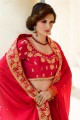 Latest Indian Red Art Silk saree
