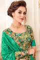 Gorgeous Green Art Silk saree