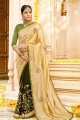 Golden & Green Fancy saree