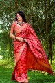 Dazzling Red Banarasi Silk saree