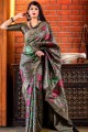 Latest Ethnic Black Banarasi Silk saree