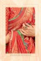 Fashionable Maroon Silk Base saree