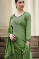 Green Cotton Churidar Suits in Cotton