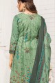 Cotton Palazzo Suits in Green