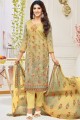 Yellow Palazzo Suits with Cotton