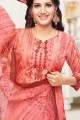 coral  Cotton Palazzo Suits with Cotton