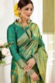 Classy Green Silk Saree with Weaving