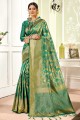 Classy Green Silk Saree with Weaving