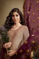 Silk Patiala Suits with Cotton in Beige