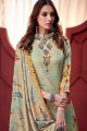 Multicolor Palazzo Suits with Cotton Silk