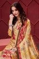 Silk Cotton Multicolor Palazzo Suits with dupatta