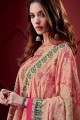 Cotton Silk Palazzo Suits in Multicolor