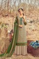 Cotton Palazzo Suits in Beige with dupatta