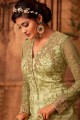 Light Green Net Anarkali Suits
