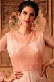 Net Anarkali Suits in Peach with dupatta