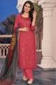 Palazzo Suits in Gajari  Cotton with Cotton