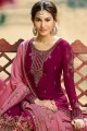 Rani Pink Sharara Suits in Satin Georgette with Satin Georgette