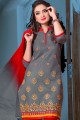 Cotton Grey Churidar Suits in Cotton