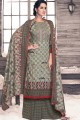Palazzo Suits in Grey Pure pashmina with Pure pashmina