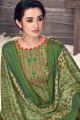 Green Pallazzo Pant Palazzo Suits in Pure pashmina with Pure pashmina