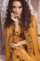 Yellow Palazzo Suits with Crepe