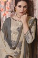 Beige Palazzo Suits in Crepe with Crepe