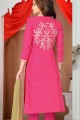 Cotton Pink Churidar Suits with dupatta