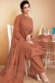 Cotton Light Maroon Palazzo Suits in Cotton