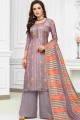Cotton Palazzo Suits in Multicolor with Cotton