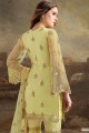 Olive Net Sharara Suits with Net