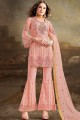Peach Sharara Suits in Net with Net