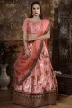 Stylish Pink Silk Lehenga Choli
