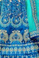 Luring Blue Silk Lehenga Choli
