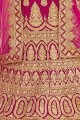 Latest Rani pink Velvet Lehenga Choli