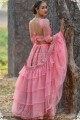 Adorable Light pink Net Lehenga Choli