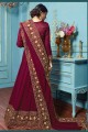 Wine color Georgette Anarkali Suit