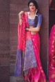 Opulent Fuschia Pink color Banarasi Art Silk saree