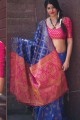 Blue color Banarasi Art Silk saree
