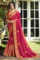Latest Dark Pink color Art Silk saree