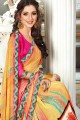 Appealing Yellow color Georgette saree