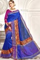 Royal Blue color Art Silk saree