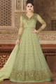 Mint Green color Net Anarkali Suit